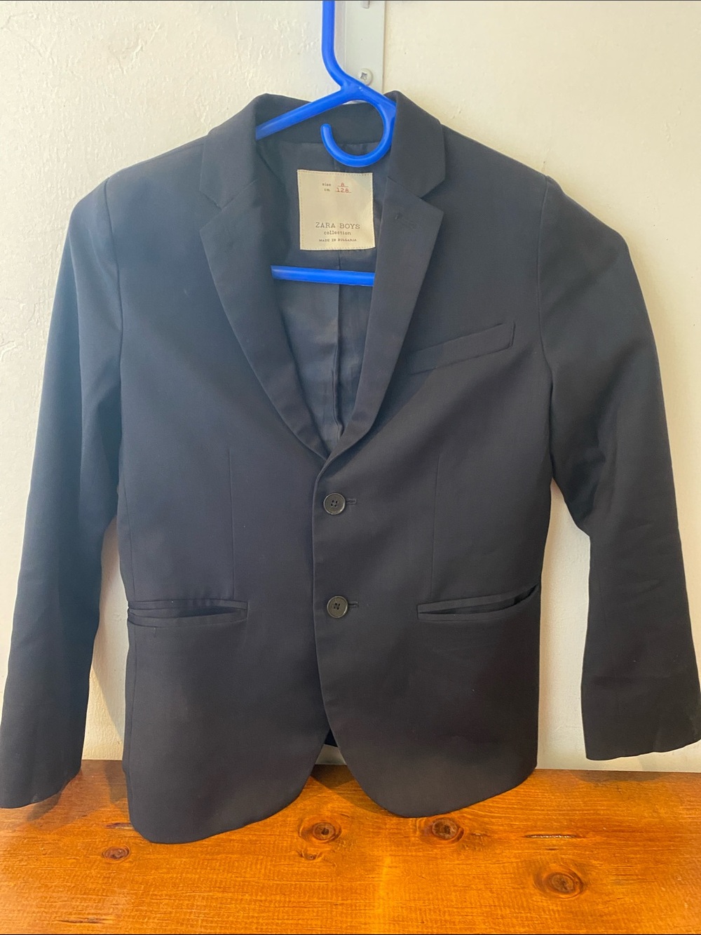 Zara Boys Navy Blue Tailored Blazer